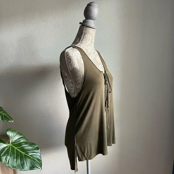 Free People Olive Green Tank Top - Picture 4 of 10